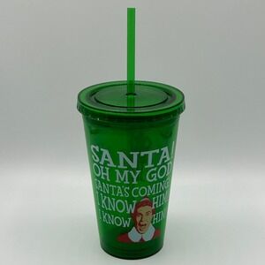 Icup Elf Movie Buddy the Elf Santa Oh My God I Know Him Tumbler Cup with Straw